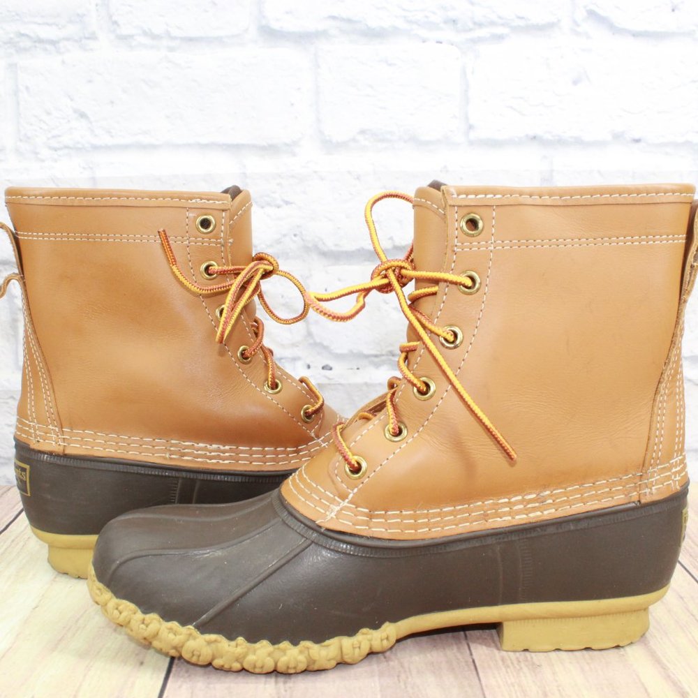 LL BEAN 8" Gore-Tex Thinsulate Insulated Duck Bean Boots Size M 6 / L 8 Wide - Picture 7 of 10